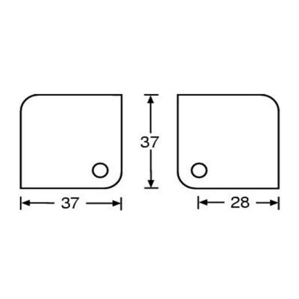 coin plat pour cornière 20/20 mm c0782z plan technique