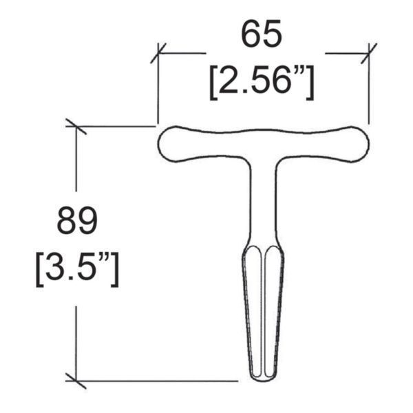 clef à trou carré l0790