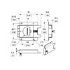 Fermoir capot plat sans serrure avec support L2471 plan technique