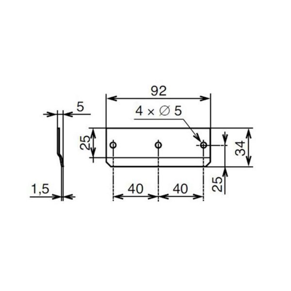 Charnière pour systeme capot plat p2472 plan technique