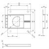 Kit fermoir capot plat KIT-FRM-CPPLT dessin technique-2