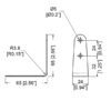 Renfort d'angle 4 trous B1115z dessin technique