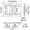 Arrêtoir de couvercle grand modèle avec ressort D0553-SD dessin technique