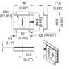Fermoir pour capot plat avec bloc ouverture L2470 dessin technique