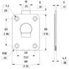 Fermoir ultra fin Capot plat L2572 dessin technique