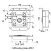 Fermoir papillon medium automatique cadenassable L907/928PBz dessin technique
