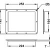 Cuvette gris métal pour étiquette adhésive réinscriptible D2116z dessin technique