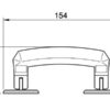 Poignée attaché-case de luxe HO-7960tk dessin technique