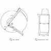 Roue d'angle increvable tout terrain dessin technique