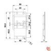 Charnière à Butée grande pour flight cases 2524 dessin technique