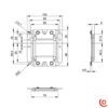 Arrêtoir de Couvercle médium sans Passage de Profilé pour flight cases 2709 dessin technique