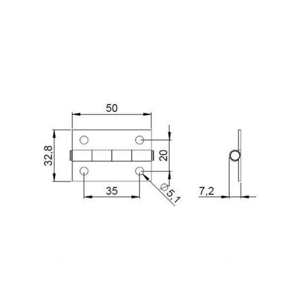 charnière piano 2601 accessoire de flycase plan technique