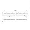 charnière piano en barre de 1.8 2606 51mm accessoire de flycase plan technique
