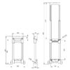 Poignée Trolley amovible 2 Barres longueur 420 - 960 mm 3472