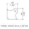 coin plat avec passage de cornière c0674-30z plan technique