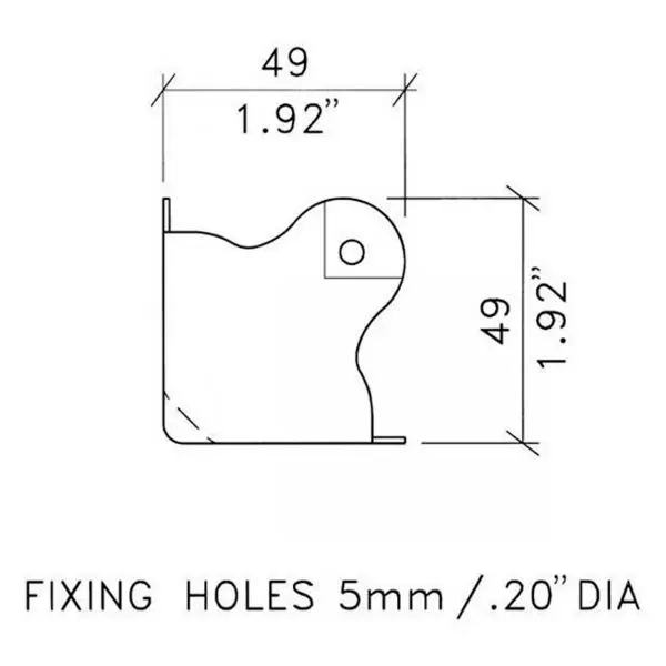 coin plat avec passage de cornière c0674-30z plan technique