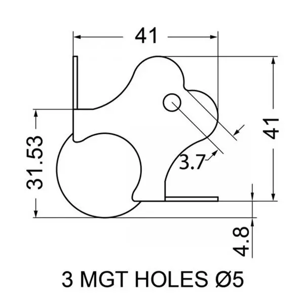 coin boule métal petit modèle c1345-01z fiche technique