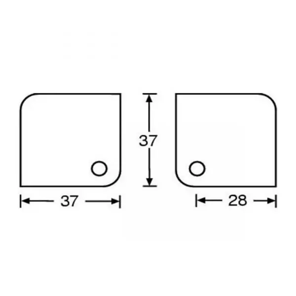 coin plat pour cornière 20/20 mm c0782z plan technique