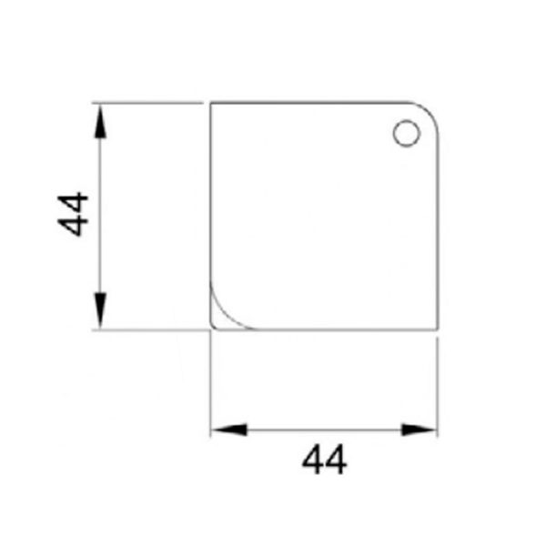 coin plat pour cornière 30/30 mm cg-1130 plan technique