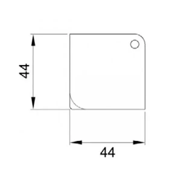 coin plat pour cornière 30/30 mm cg-1130 plan technique