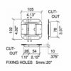 Arretoir de couvercle d0553z accessoire de flycase plan technique