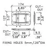 Arretoir de couvercle d0554z grand modèle accessoire de flycase plan technique