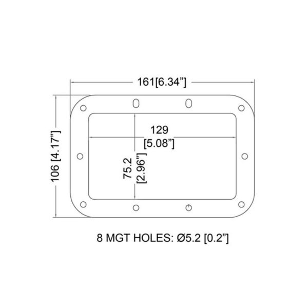 contre plaque pour poignée de flycase h7159z plan technique