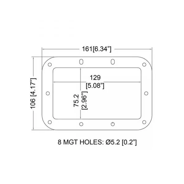 contre plaque pour poignée de flycase h7159z plan technique