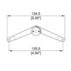 Charnière compas p1246n accessoire de flycase plan technique