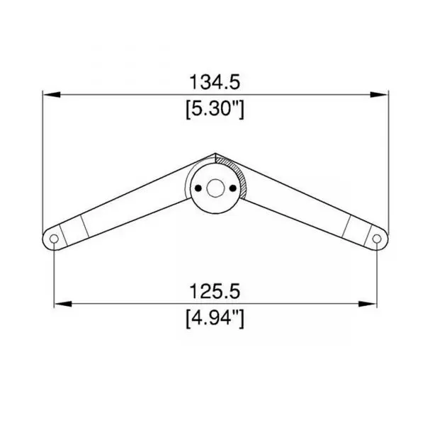 Charnière compas p1246n accessoire de flycase plan technique