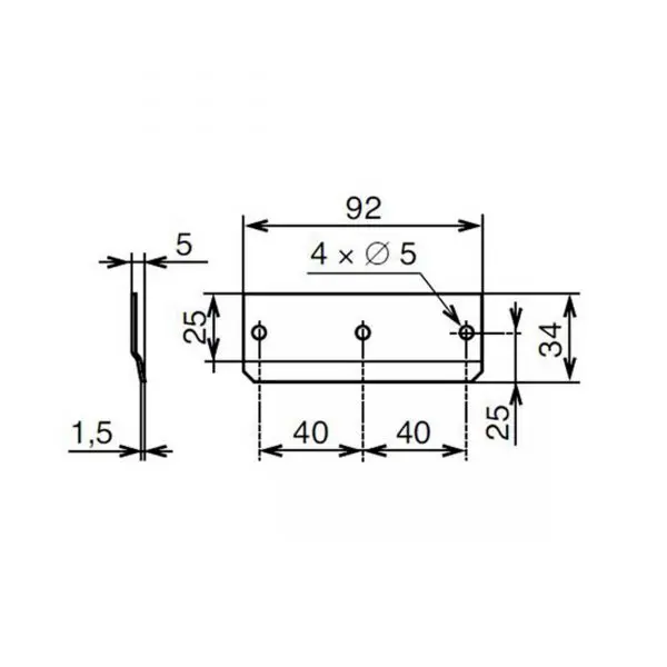 Charnière pour systeme capot plat p2472 plan technique