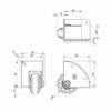 Roulettes de coin de flycase 37600 petit modèle plan technique