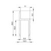 profilé aluminium en h pour porte de service 6130 plan technique