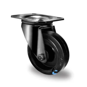 roulette pivotante noir de 100 mm de diametre sans frein accessoire de flycase