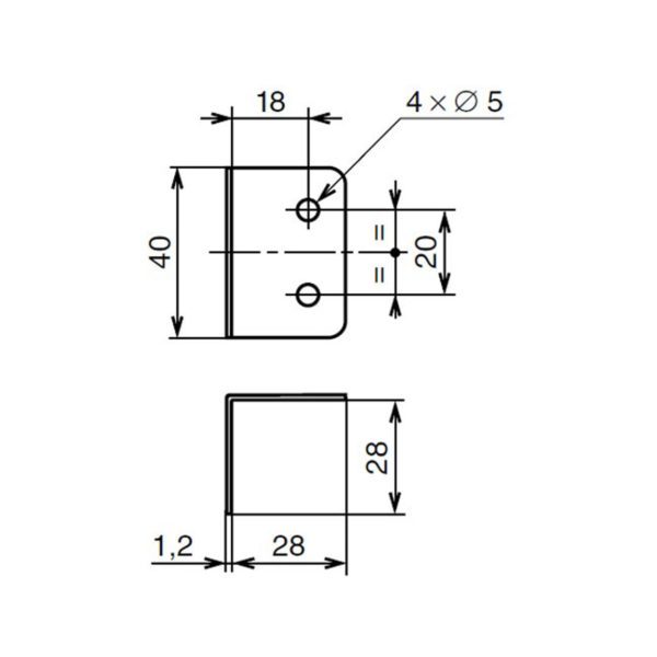 renfort d'angle noir b1125z penn elcom accessoire de flycase plan technique