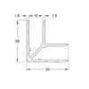 profilé aluminium casemaker 30/30 mm de 10mm eg-0162 plan technique
