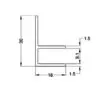 profilé aluminium en F pour flycase mg-0611 plan technique