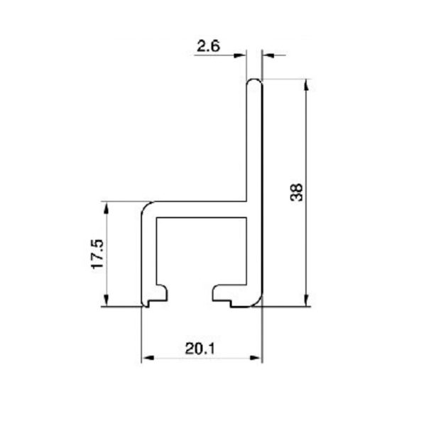 profilé aluminium pour rack rg-6108 plan technique