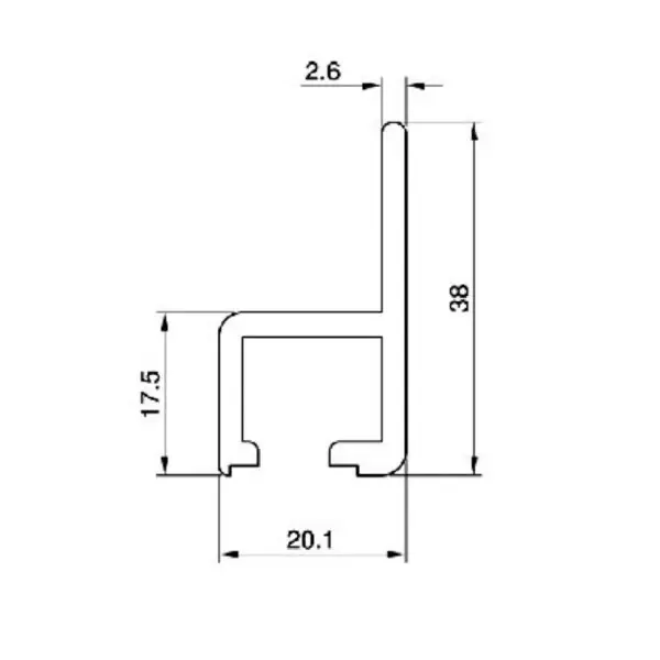 profilé aluminium pour rack rg-6108 plan technique