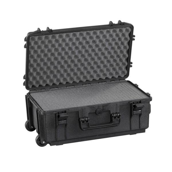 valise cabine étanche antichocs ermet 236 avec mousse prédécoupée et trolley