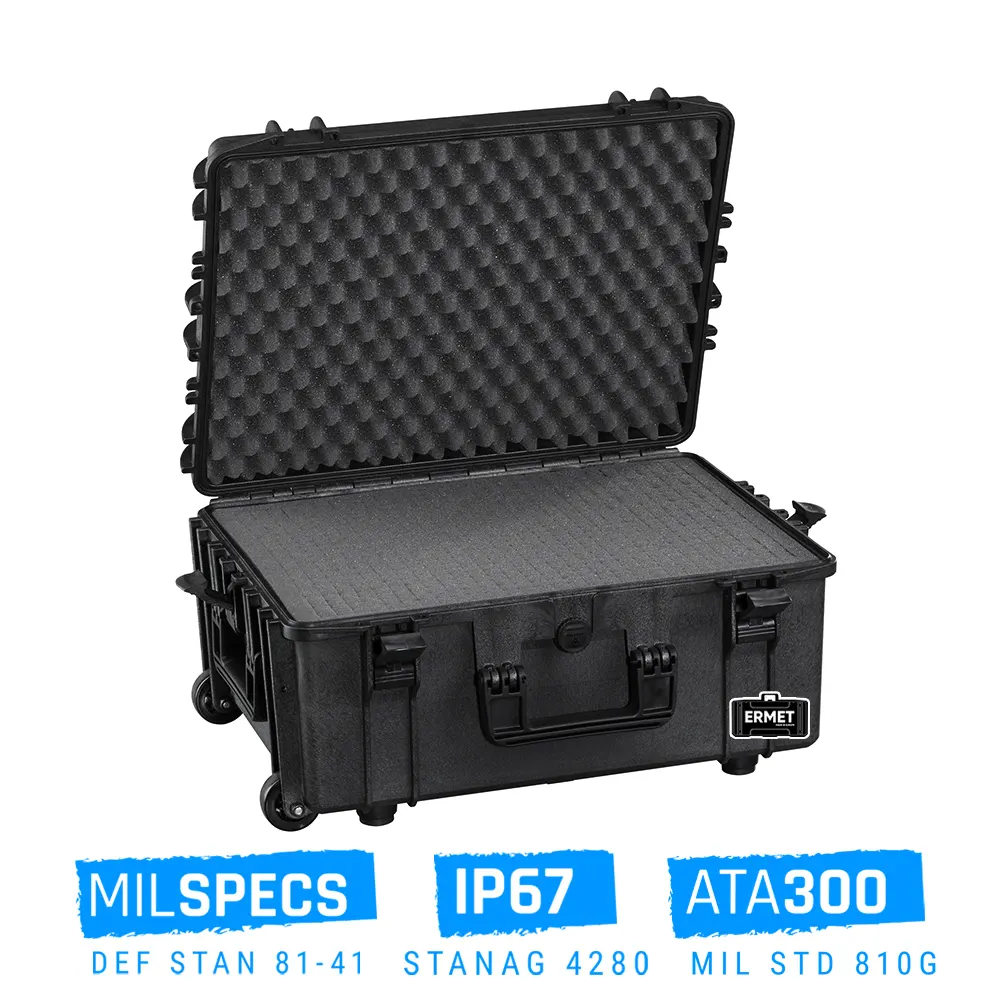 valise étanche antichocs ermet 243 avec trolley et roulettes