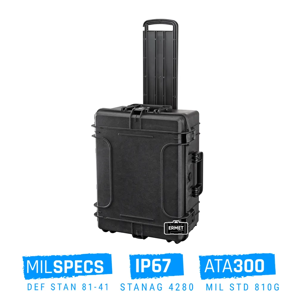 valise étanche antichocs ermet 243 avec trolley et roulettes