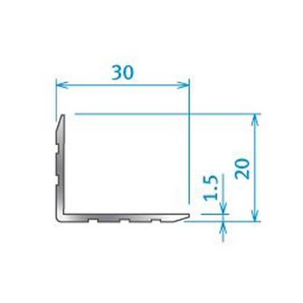 plan profilé en alu 30/20mm