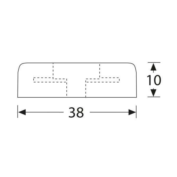 pieds caoutchouc 4906 38 x 10 mm pour caisse dessin technique