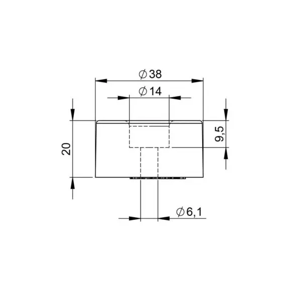 pieds caoutchouc 4909 38 x 20 mm pour caisse plan technique