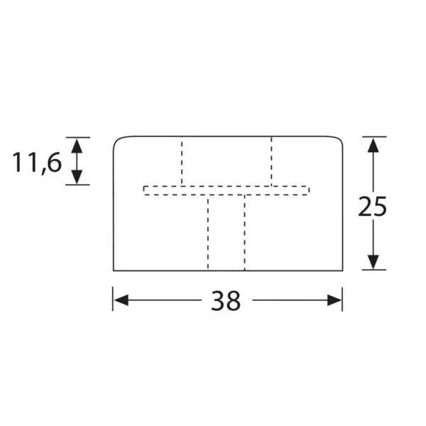 pieds caoutchouc 4911 38 x 25 mm pour caisse plan technique