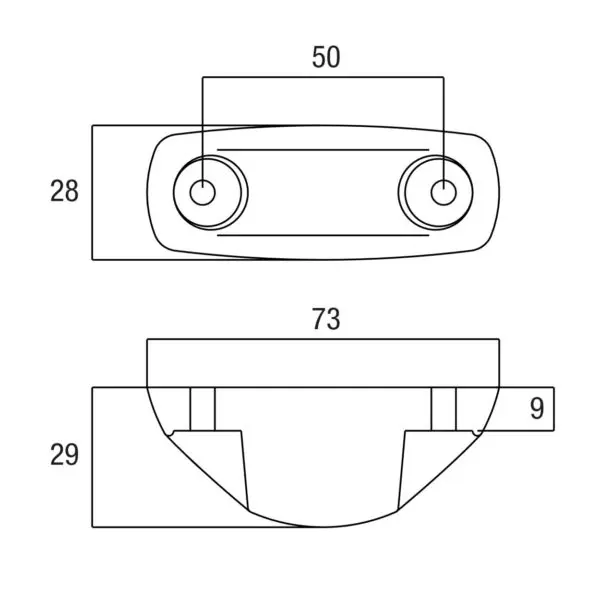 pieds plastique arrondi 4946 plan technique