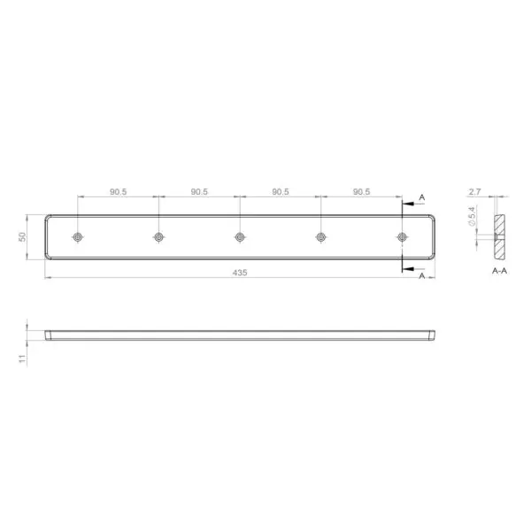 patin plastique pour caisse 49500 plan technique