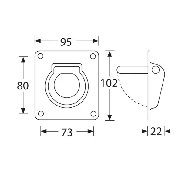 anneau de levage rétractable 5801 adam hall