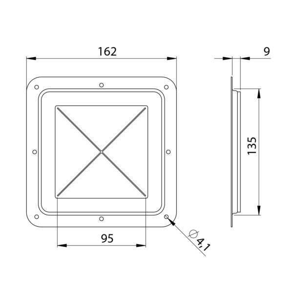 Cuvette pour sortie de cables 87971 adam hall plan technique